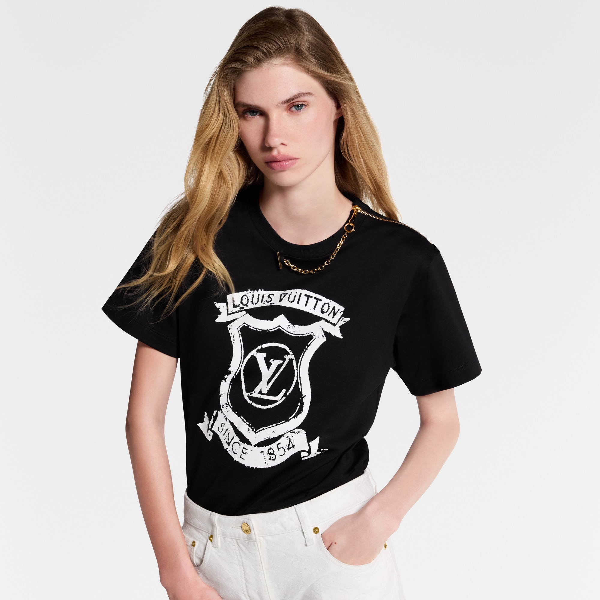 Signature Zipper Detail T-Shirt - Ready-to-Wear | LOUIS VUITTON